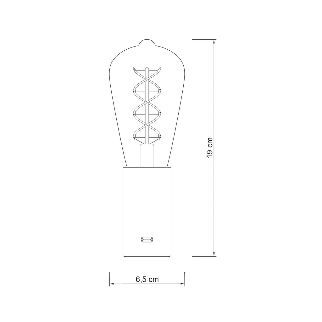 SI! Tragbare Lampe 5V mit ST64 Birne – Schwarz – Ansicht 7