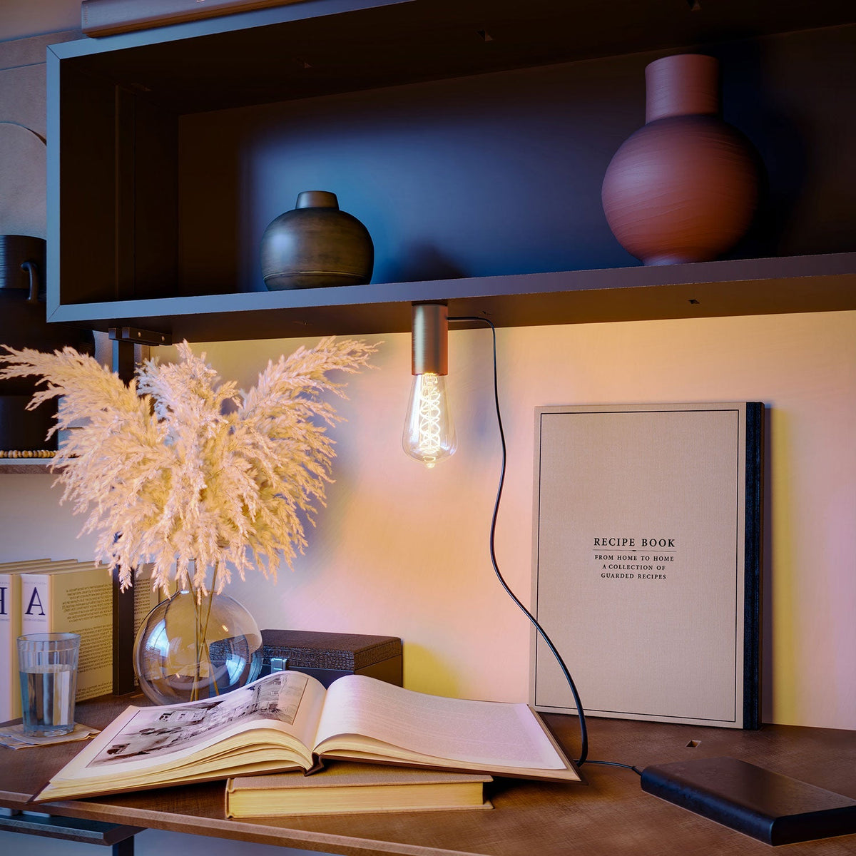SI! Tragbare Lampe 5V mit ST64-Leuchtmittel – Satiniertes Kupfer – Ansicht 3