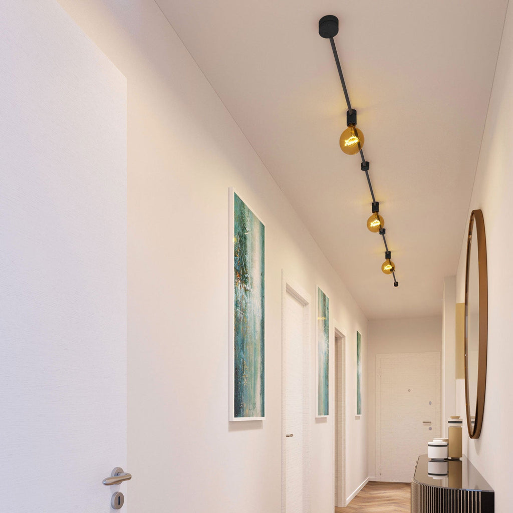 Filé Linear Kit System – mit 5 m CM03 Kabel für Lichterkette und 7 schwarz lackierten Holzelementen für den Innenbereich – Ansicht 2
