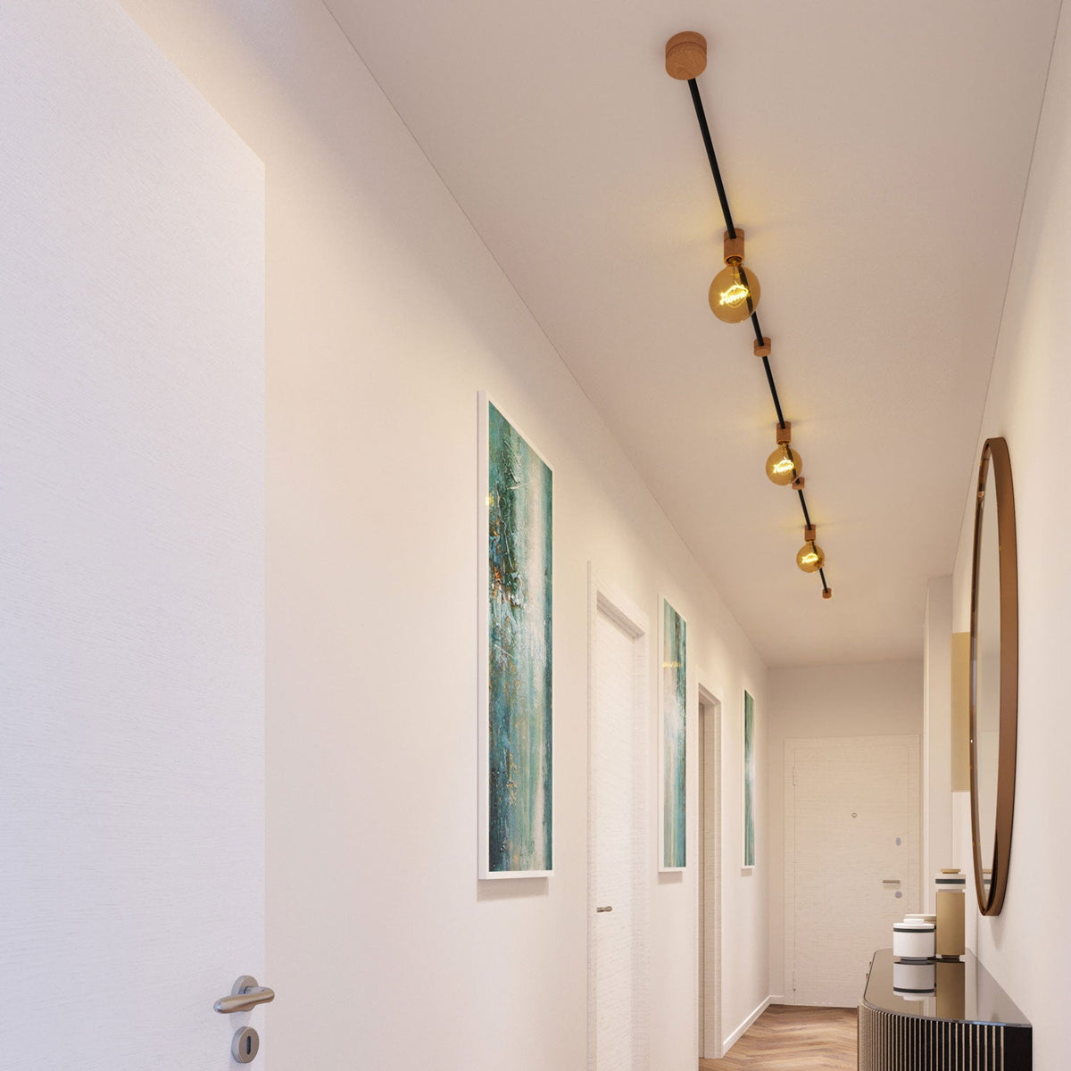 Filé Linear Kit-System – mit 5 m Kabel CM04 für Lichterketten und 7 Holzelementen für Innenräume – Ansicht 2