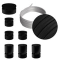 Filé-System Linear Kit – mit 5 m Kabel CM04 für Lichterkette und 7 lackierten Holzelementen in Schwarz für den Innenbereich.