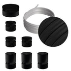 Filé-System Linear Kit – mit 5 m Kabel CM04 für Lichterkette und 7 lackierten Holzelementen in Schwarz für den Innenbereich.