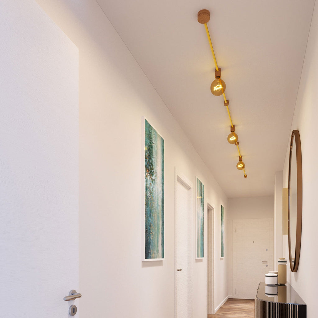 Filé Linear System-Set - mit CM10 Seil (5 m) für Lichterkette und 7 Holzelementen für den Innenbereich – Ansicht 2