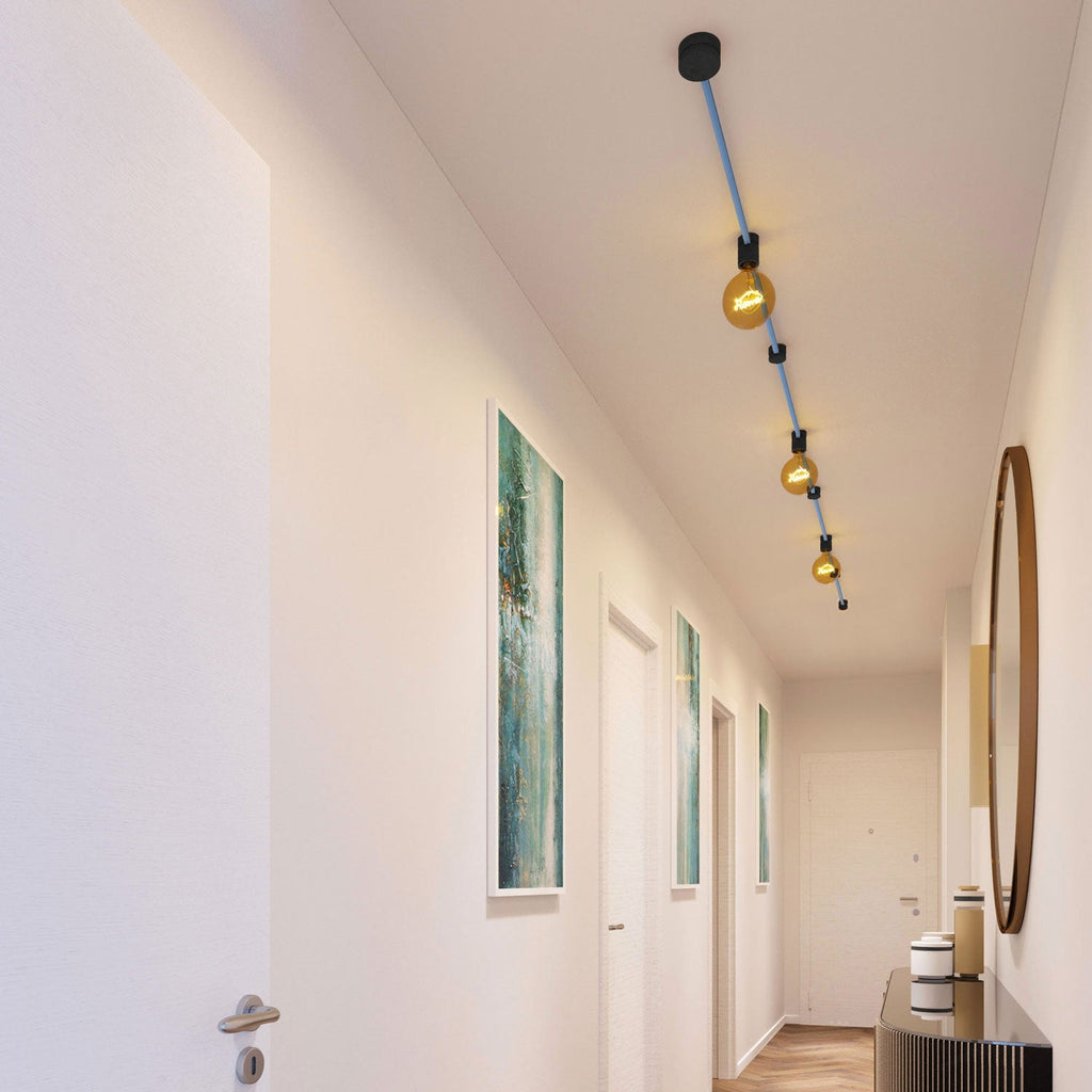 Filé Linear System Kit – mit 5 m CM17-Kabel für Lichterketten und 7 schwarzen, lackierten Holzelementen für den Innenbereich – Ansicht 2