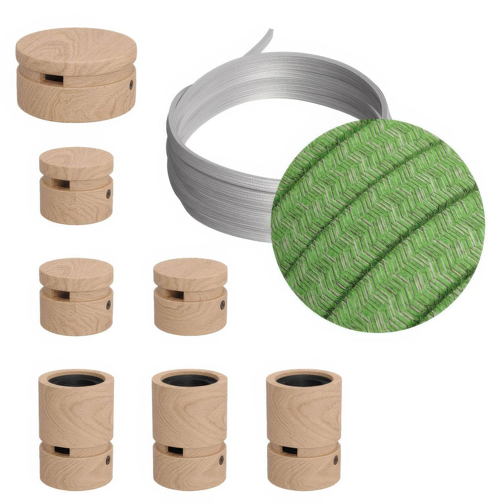 Filé Linear System Kit – mit 5 m CX08-Kabel für Lichterkette und 7 Holzelementen für den Innenbereich