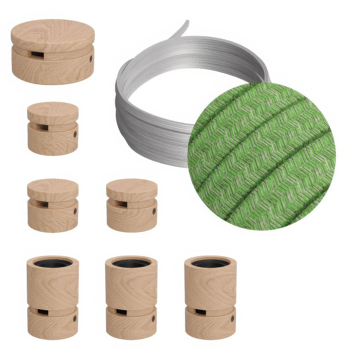 Filé Linear System Kit – mit 5 m CX08-Kabel für Lichterkette und 7 Holzelementen für den Innenbereich