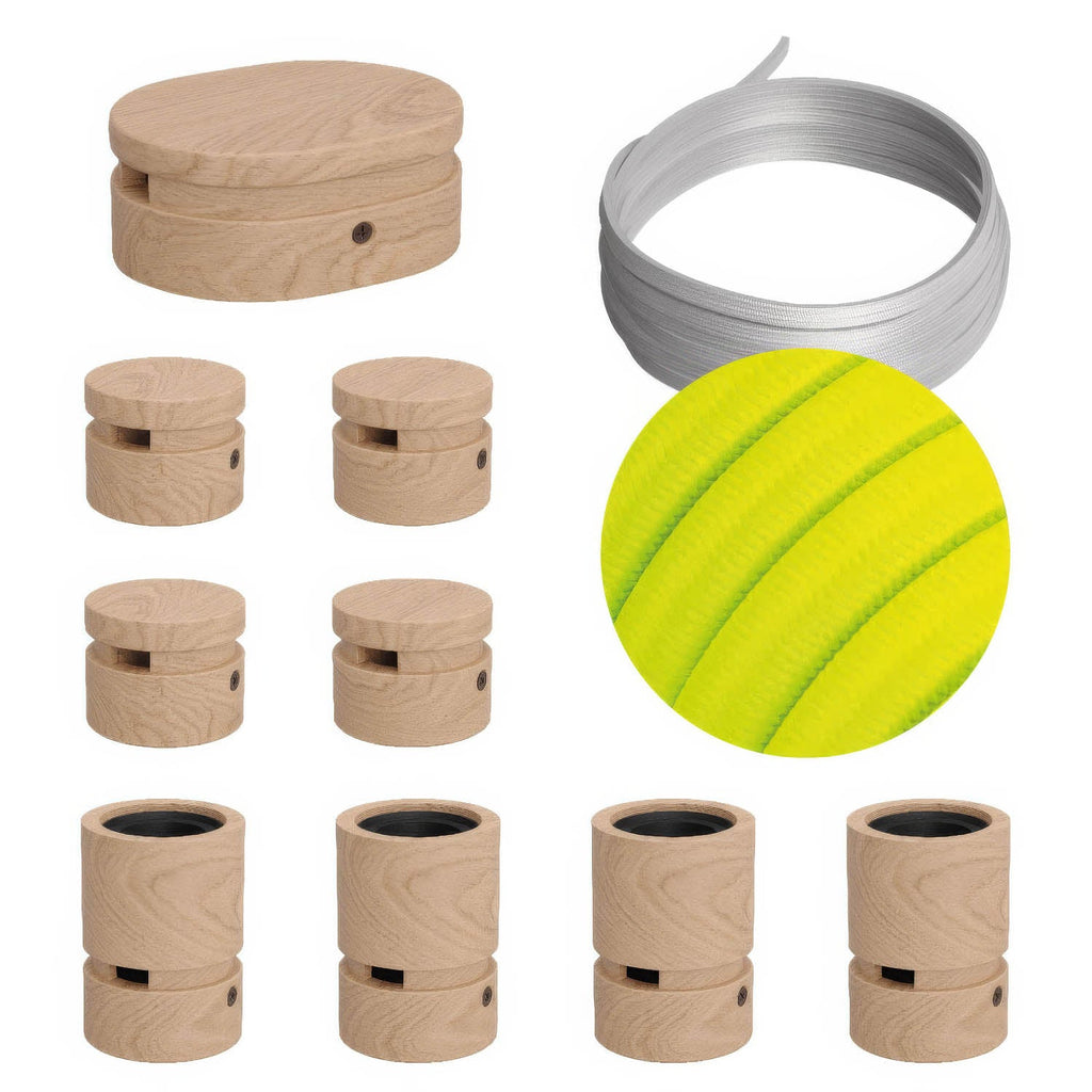 Filé Symmetric System-Kit – mit CF10-Kettenkabel 5 m und 9 Holzelementen für den Innenbereich