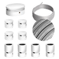 Filé Symmetric System Kit - mit 5 m CM02-Seil für Lichterketten und 9 Komponenten aus weiß lackiertem Holz für den Innenbereich