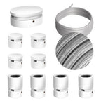 Filé Symmetric System Kit - mit 5 m CM02-Seil für Lichterketten und 9 Komponenten aus weiß lackiertem Holz für den Innenbereich