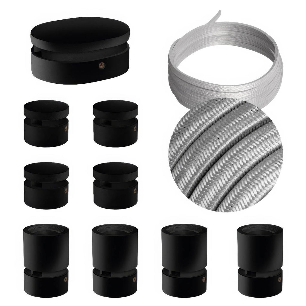 Filé Symmetric System-Kit – mit 5 m CM02-Kettenkabel und 9 lackierten Holzkomponenten für den Innenbereich