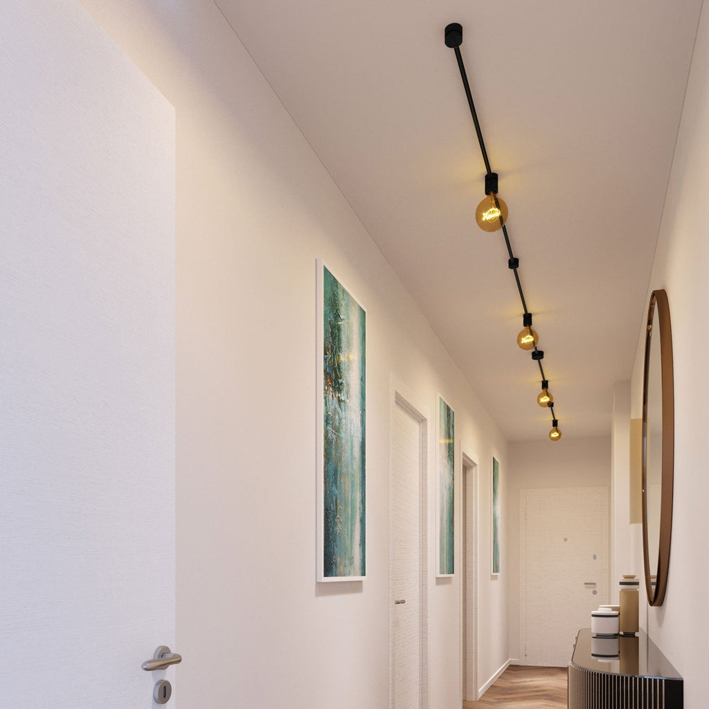 Filé Symmetric System Kit – mit 5m CM04 Kabel für Lichterkette und 9 schwarz lackierten Holzelementen für den Innenbereich – Ansicht 2