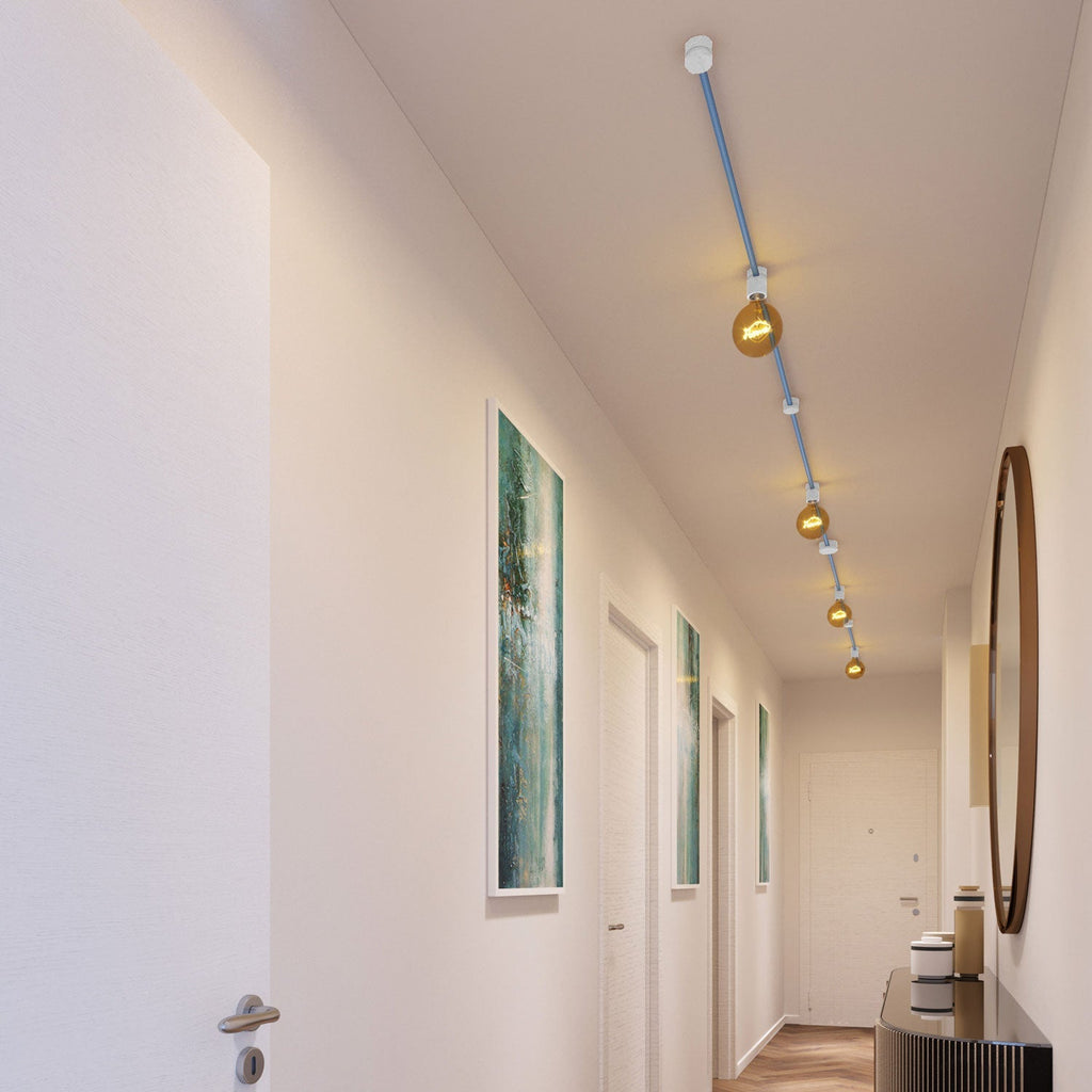 Filé Symmetric Kit – System mit 5 m Kabel CM17 für Lichterkette und 9 weiß lackierte Holzelemente für den Innenbereich – Ansicht 2