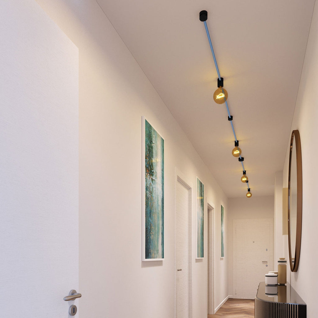 Filé Symmetric Kit-System – mit 5 m CM17-Kabel für Lichterkette und 9 schwarz lackierten Holzelementen für den Innenbereich – Ansicht 2