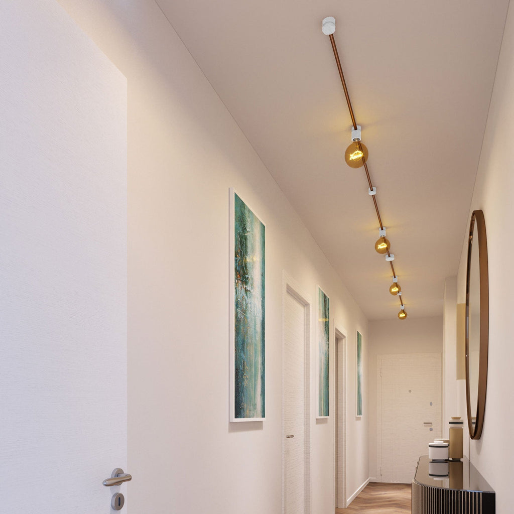 Filé Symmetric System Kit – mit 5-m-CM22-Kabel für Lichterketten und 9 weiß lackierten Holzelementen für den Innenbereich – Ansicht 2