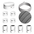 Filé System Symmetric Kit – mit CZ04-Kabel 5 m für Lichterkette und 9 Komponenten aus weiß lackiertem Holz für den Innenbereich