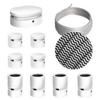 Filé System Symmetric Kit – mit CZ04-Kabel 5 m für Lichterkette und 9 Komponenten aus weiß lackiertem Holz für den Innenbereich