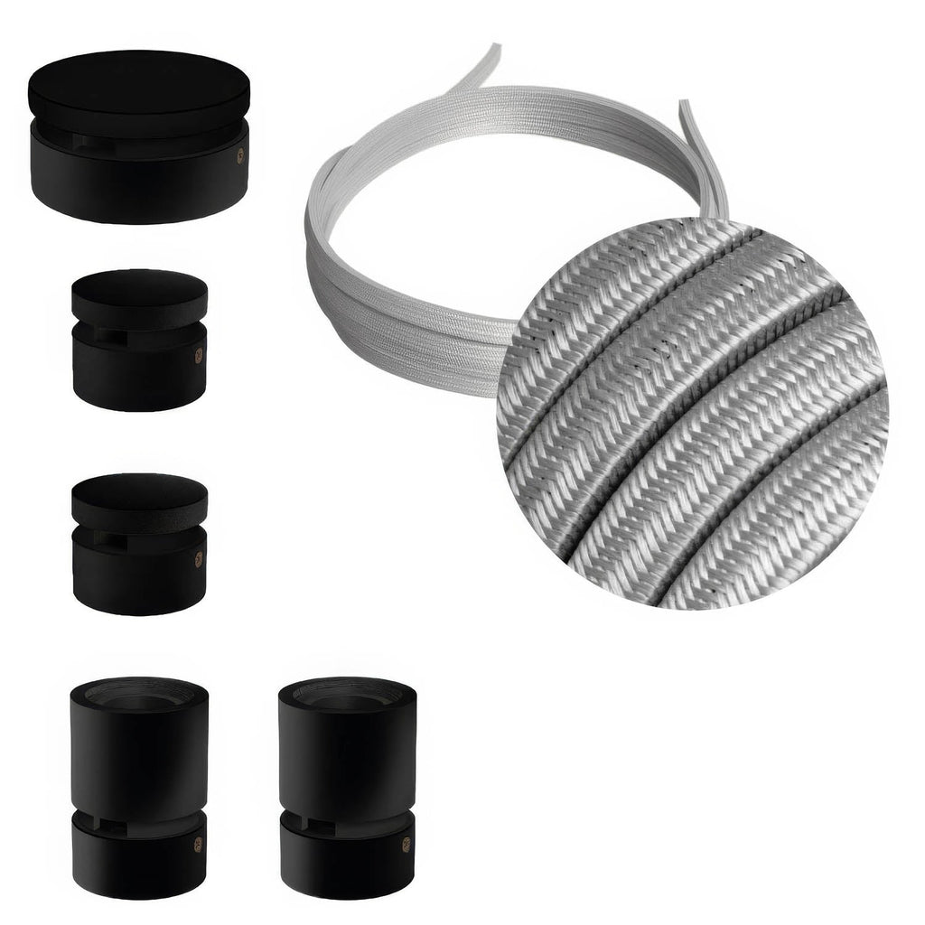 Filé Wiggle System Kit – mit 3 m CM02-Kabel für Lichterkette und 5 lackierten Holzkomponenten für den Innenbereich