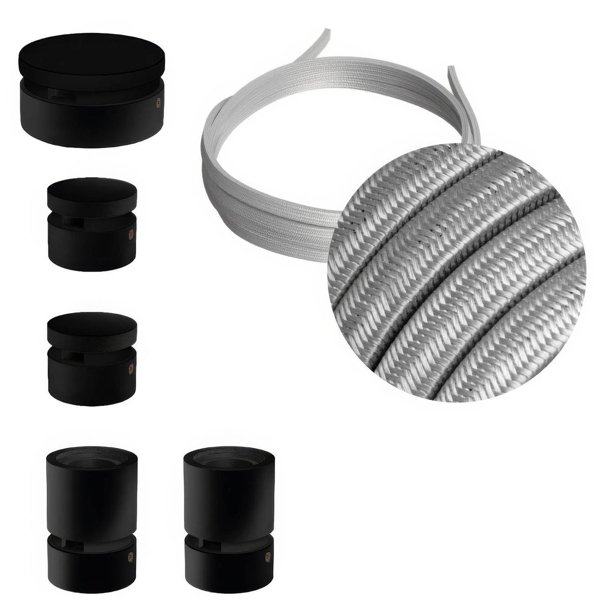 Filé Wiggle System Kit – mit 3 m CM02-Kabel für Lichterkette und 5 lackierten Holzkomponenten für den Innenbereich