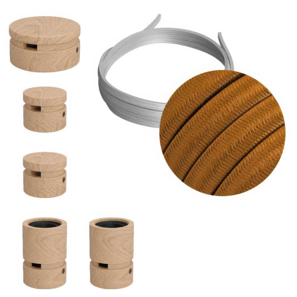 Filé Wiggle System Kit – mit 3 m CM22 Kettenkabel und 5 Holzelementen für den Innenbereich