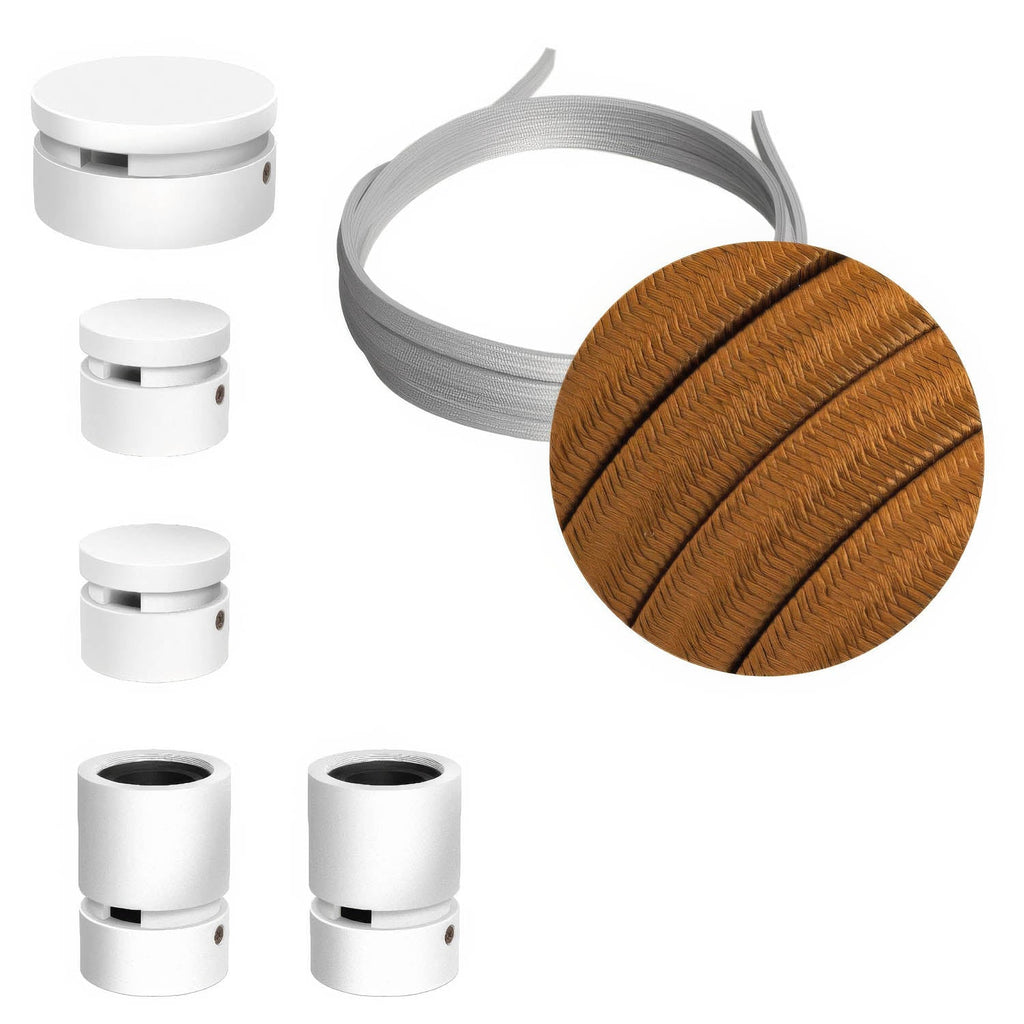 Filé Wiggle System-Kit – mit 3 m CM22-Kabel für Lichterketten und 5 lackierten Holzelementen für den Innenbereich