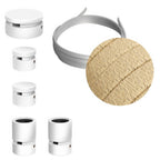 Filé Wiggle Set – mit CN06-Kabel 3 m für Lichterkette und 5 weiß lackierten Holzelementen für Innenräume