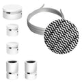 Filé Wiggle System-Kit – mit 3 m CZ04-Kabel für Lichterketten und 5 Komponenten aus weiß lackiertem Holz für den Innenbereich.