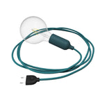 Snake Silikonleuchte mit Schalter und Stecker – Petrol