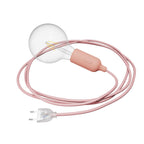 Snake Silikonlampe mit Schalter und Stecker – Lachsrosa