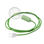 Snake Lampe aus Silikon mit Schalter und Stecker – Wiesengrün