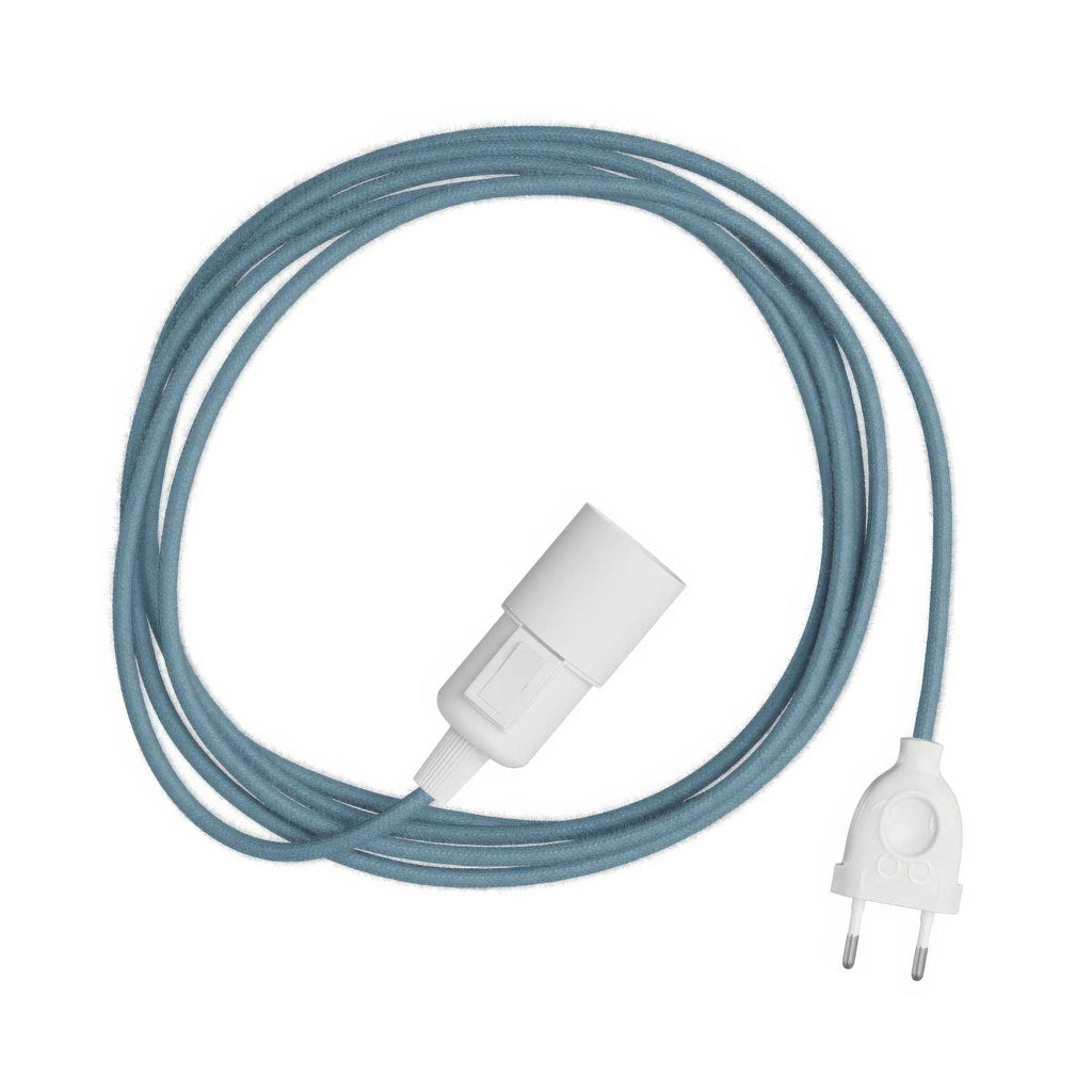 Snake – Plug-in-Lampe mit farbigem Stoffkabel RC53