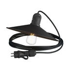 Snake Modulair mit Swing-Schirm, tragbare Lampe für den Außenbereich, 5 m Textilkabel, IP65-Fassung und Stecker – Schwarz