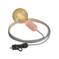 Snake Modulair Pastell, tragbare Außenleuchte, 5 m Textilkabel, IP65-Fassung und Stecker – Lachs