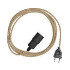 Snake Twisted – Plug-in-Lampe mit geflochtenem Stoffkabel TN06