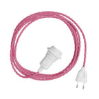 Snake Twisted für Lampenschirme – Stecklampe mit geflochtenem Textilkabel TM08