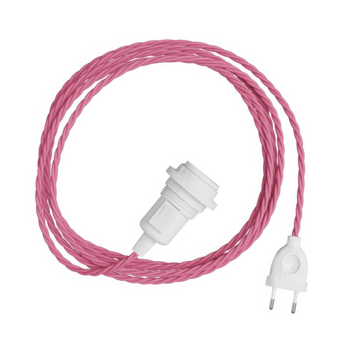 Snake Twisted für Lampenschirme – Stecklampe mit geflochtenem Textilkabel TM08