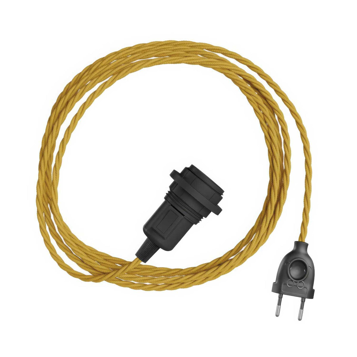 Snake Twisted für Lampenschirm – Plug-in-Leuchte mit geflochtenem Textilkabel TM25