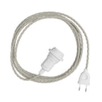 Snake Twisted für Lampenschirm – Plug-in-Lampe mit TN01 Stoffkabel im Zopfmuster
