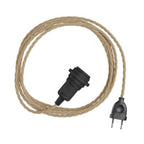 Snake Twisted für Lampenschirm – Plug-in-Lampe mit geflochtenem Textilkabel TN06