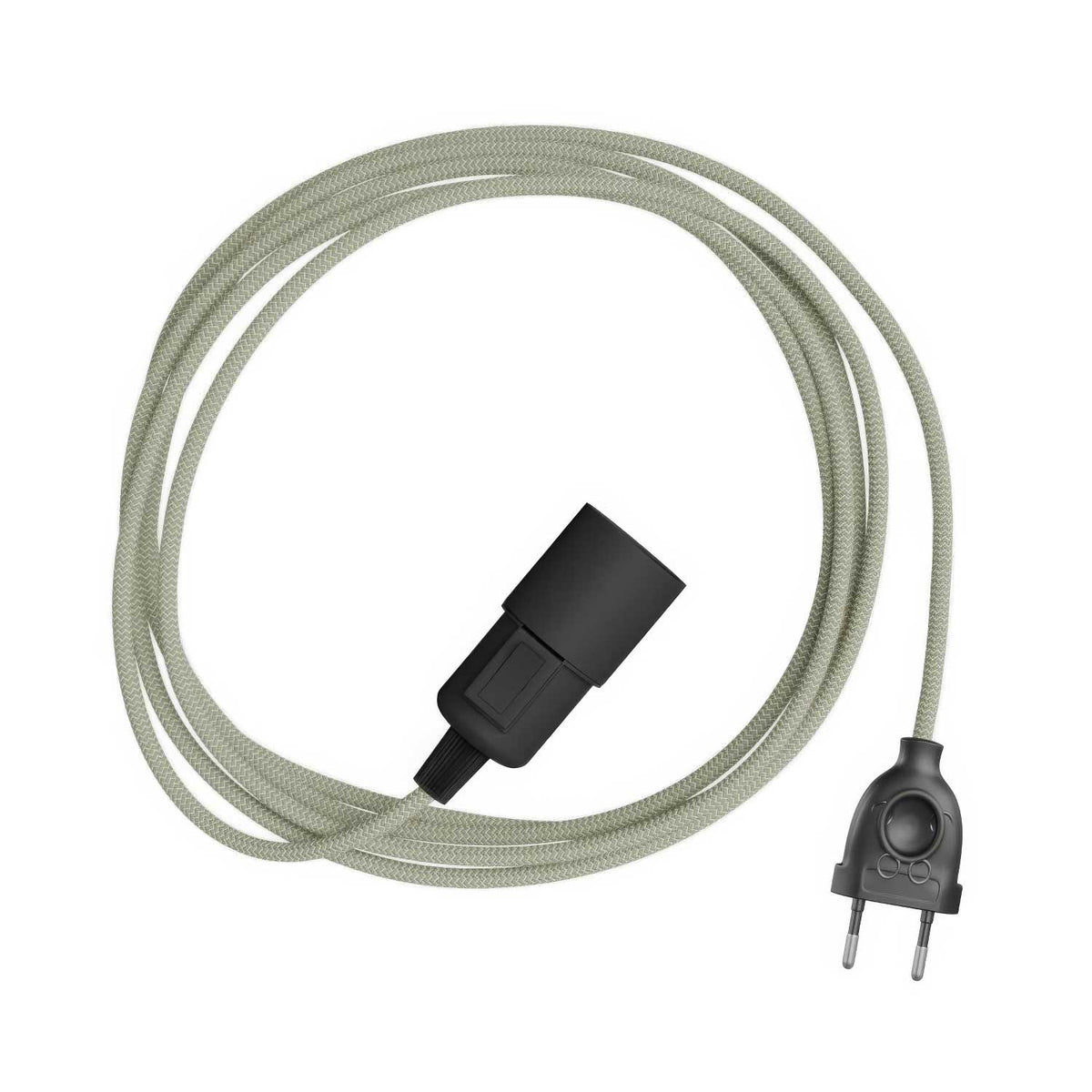 Snake Zig-Zag – Plug-in-Lampe mit Textilkabel im Zig-Zag-Effekt RD72