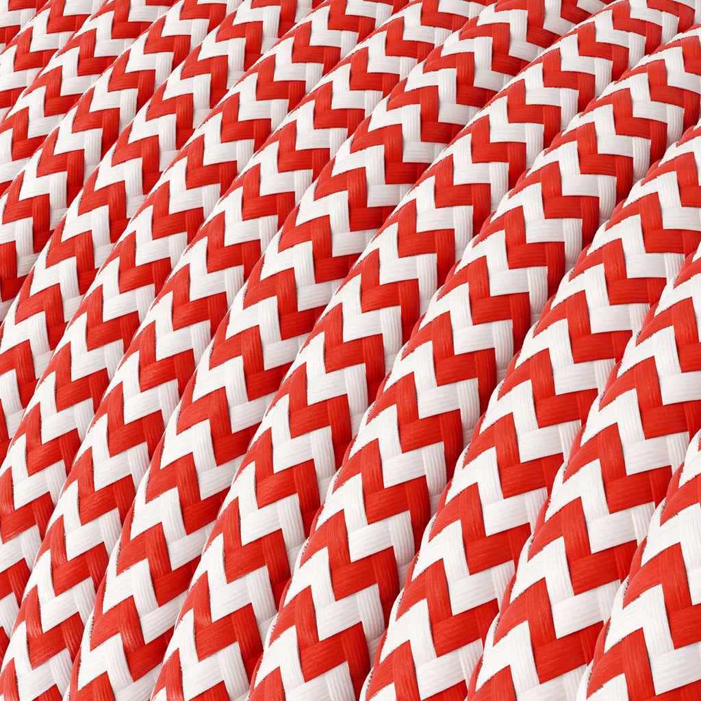 Snake Zig-Zag für Lampenschirm – Plug-in-Lampe mit Textilkabel im Zig-Zag-Look RZ09 – Ansicht 2