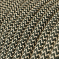 SnakeBis Zig-Zag für Lampenschirm – Verkabelung mit Lampenfassung und Stoffkabel in Zig-Zag-Optik RD74 – Ansicht 2