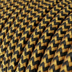 SnakeBis Zig-Zag für Lampenschirme – Verkabelung mit Fassung und Stoffkabel im Zig-Zag-Look RZ24 – Ansicht 2
