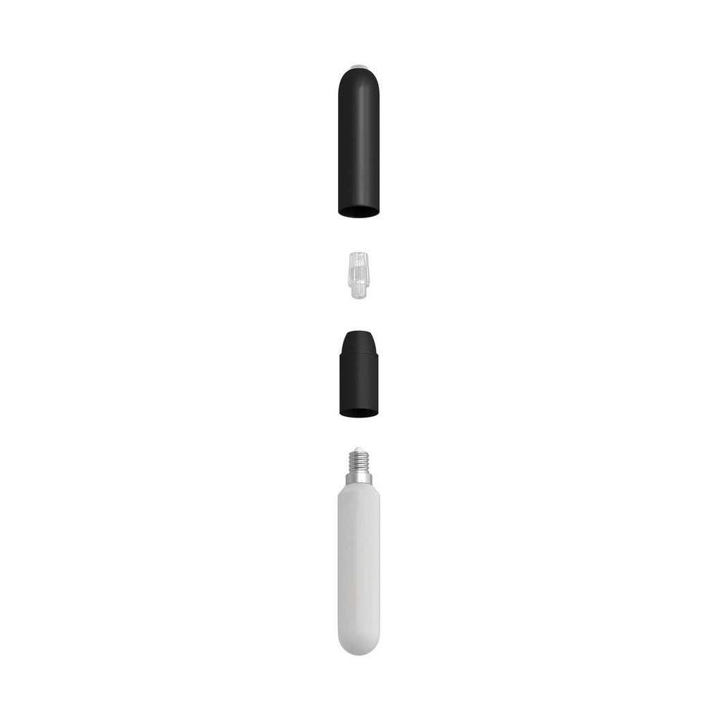 15-fach-Pendellampe komplett mit P-Light und Rose-One 400 mm – Schwarz – Ansicht 4