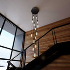 15-fach-Pendellampe komplett mit P-Light und Rose-One 400 mm – Schwarz – Ansicht 2