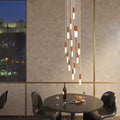 15-licht-hängeleuchte komplett mit P-Light und Rose-One 400mm – Kupfer – Ansicht 2