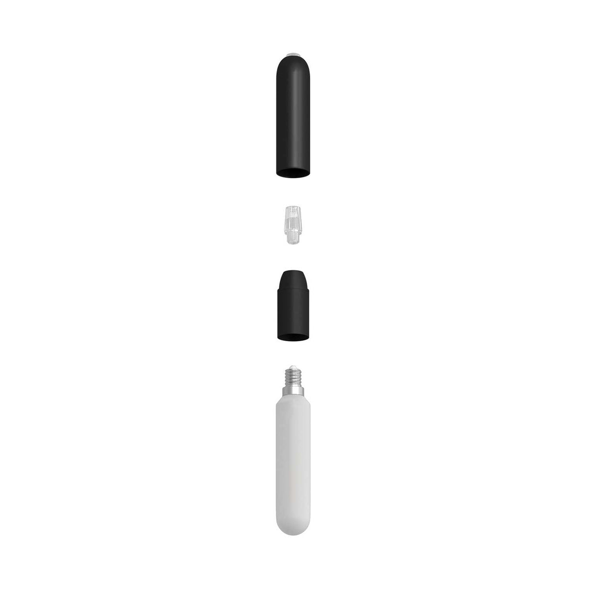 3-fach-Pendelleuchte komplett mit P-Light und Rose-One 200mm – Schwarz – Ansicht 4