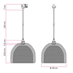 Pendelleuchte mit Ghostbell XL Gitter-Schirm für Schienensysteme – Schwarz – Ansicht 6