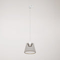 Pendelleuchte für Schienensysteme mit Ghost-Konus-Lampe smoky - Weiß
