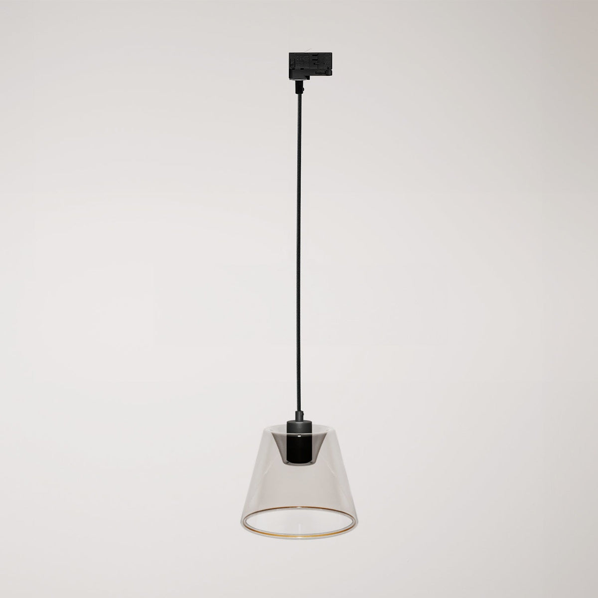 Pendelleuchte für Schienensystem mit Cone Ghost-Lampe – Schwarz