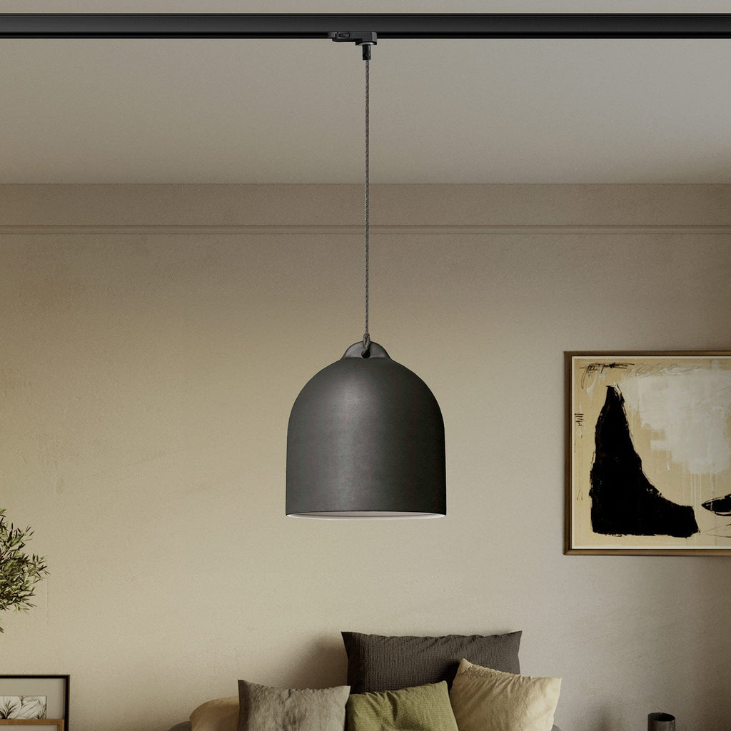 Schiene für Schienensystem mit Lampenschirm Campana M aus Keramik – Tafel – Ansicht 2